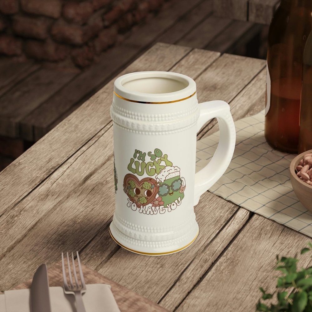 St Patrick's Beer Stein Mug 22 oz